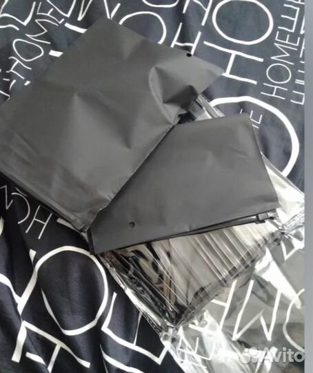 Черный пакет с бегунком зип лок 12 размеров