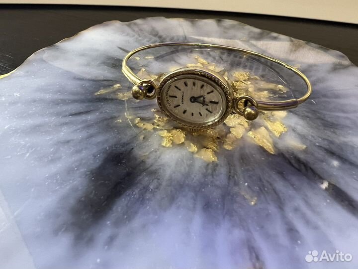Часы Чайка 17 камней СССР позолота
