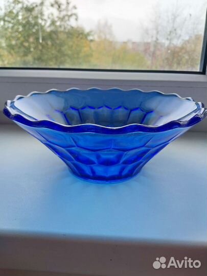 Вазы для фруктов цветное стекло СССР