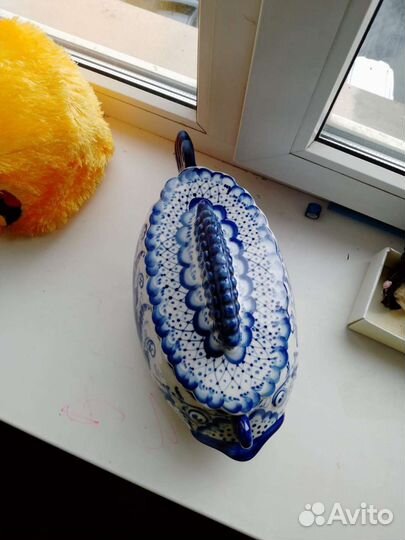 Супница-рыбница гжель