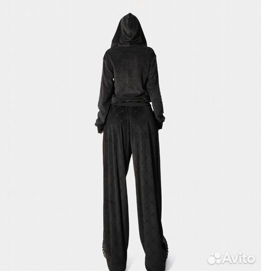 Костюм quick buck черный велюр,новая коллекция