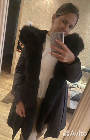 Парка с натуральным мехом
