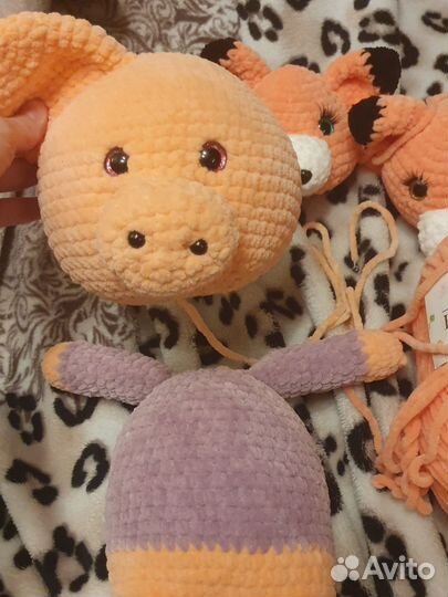 Недовязы игрушки плюшевая пряжа