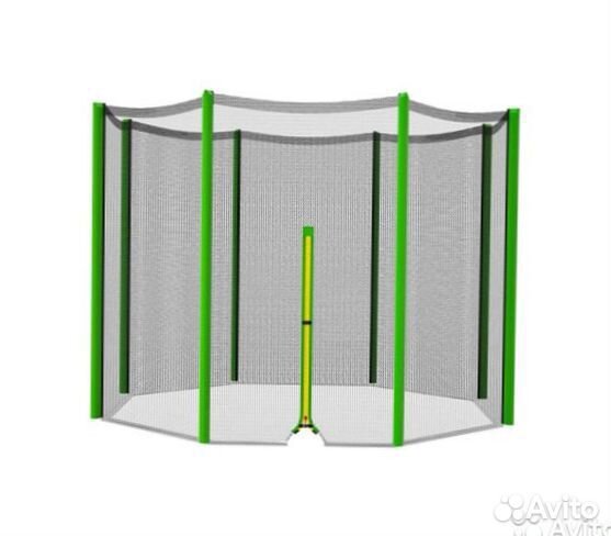 Батут DFC Trampoline Fitness 8ft сетка, синий (244