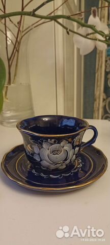 Фарфоровая чайная пара