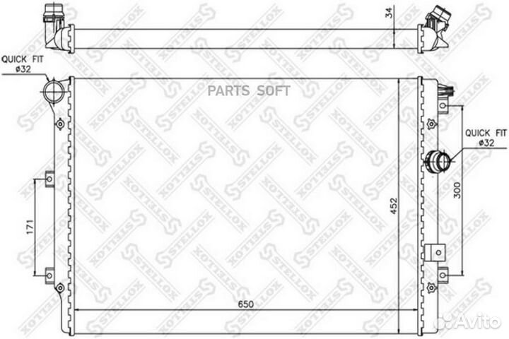 Радиатор VW Tiguan 1.4 FSi 08