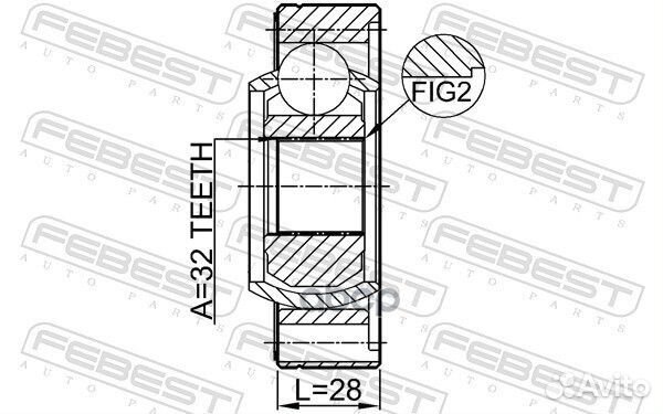 ШРУС 1911E46SHA Febest