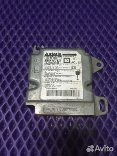 Блок управления airbag Renault Megan