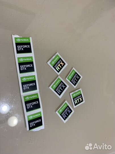 Наклейка Intel core i3, i5, i7. Nvidia RTX, GTX