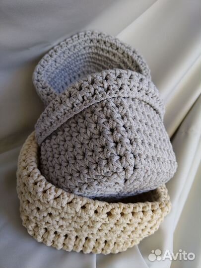 Корзина интерьерная вязаная. Свяжу на заказ