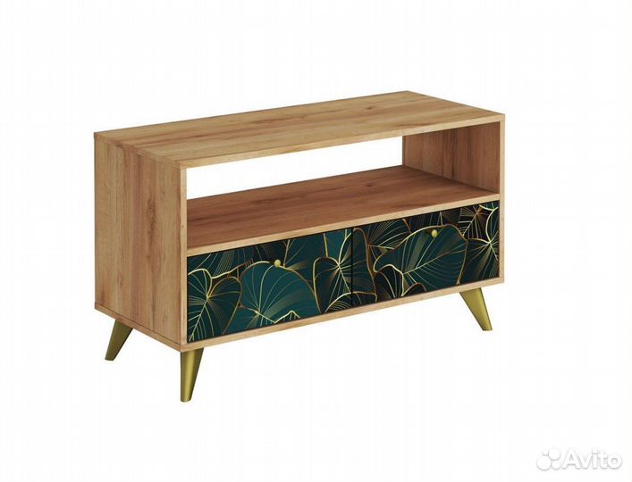 Тумба тв Фьюжн Дуб крафт золотой