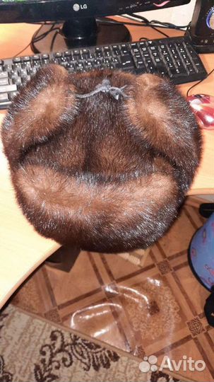 Норковая шапка мужская ушанка