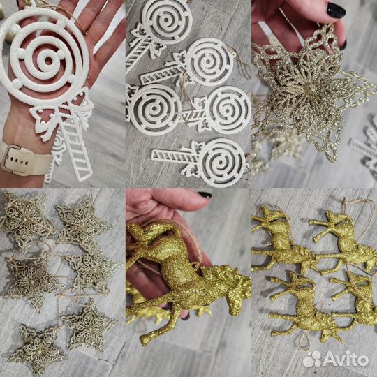 Новогодние украшения коробкой бу