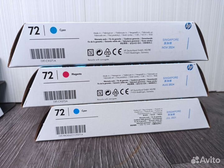 Картриджи для плоттера 72