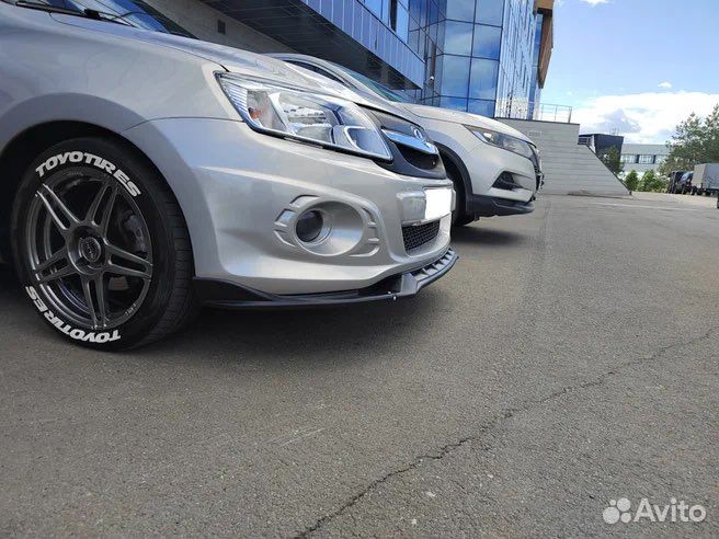 Сплиттер на низ бампера гранта спорт