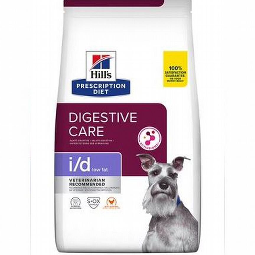 Hill's i/d Low Fat Digestive Care, курица 3кг для