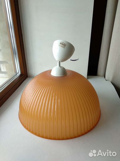 Люстра, абажур пластиковый оранжевый новый