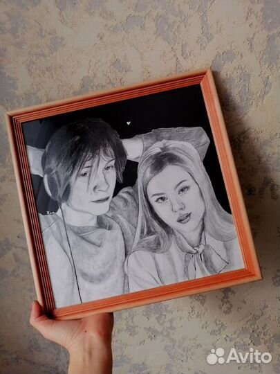 Портрет по фото карандашом на заказ