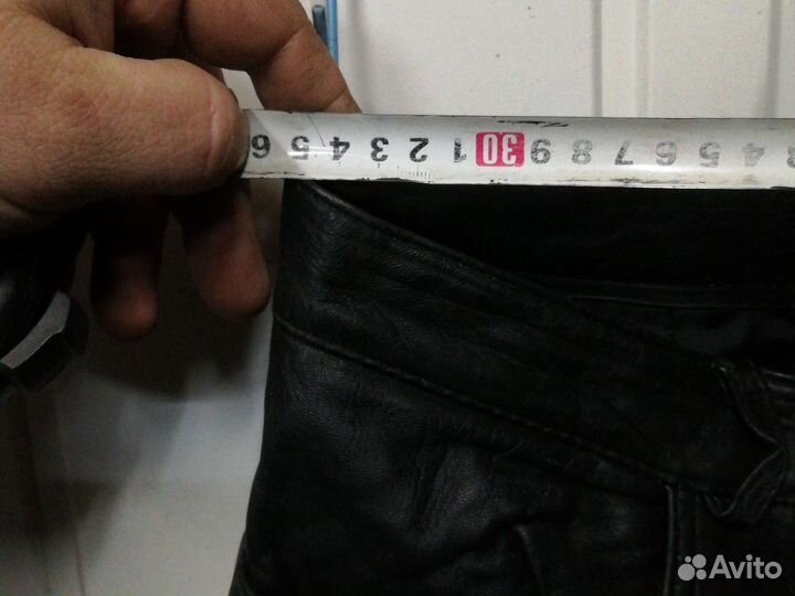 Байкерские кожаные штаны 43 размер