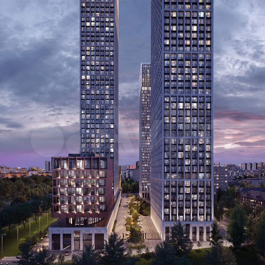 1-к. квартира, 43,6 м², 52/55 эт.