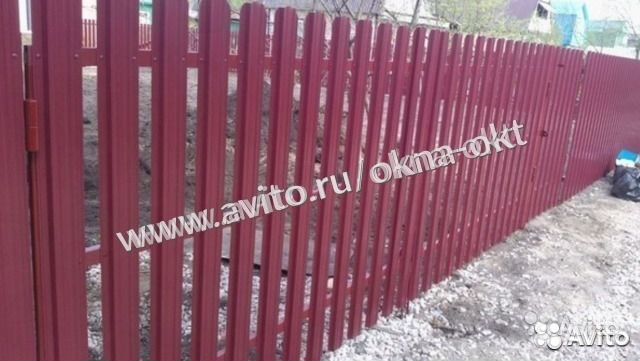 Забор из евроштакетника