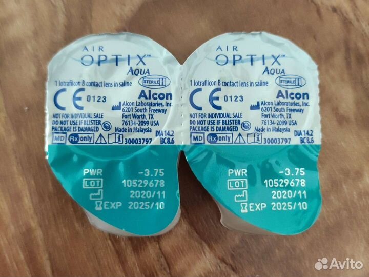 Линзы AIR optix aqua