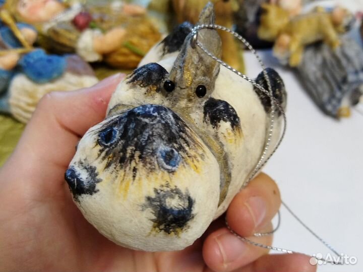 Ватные елочные игрушки