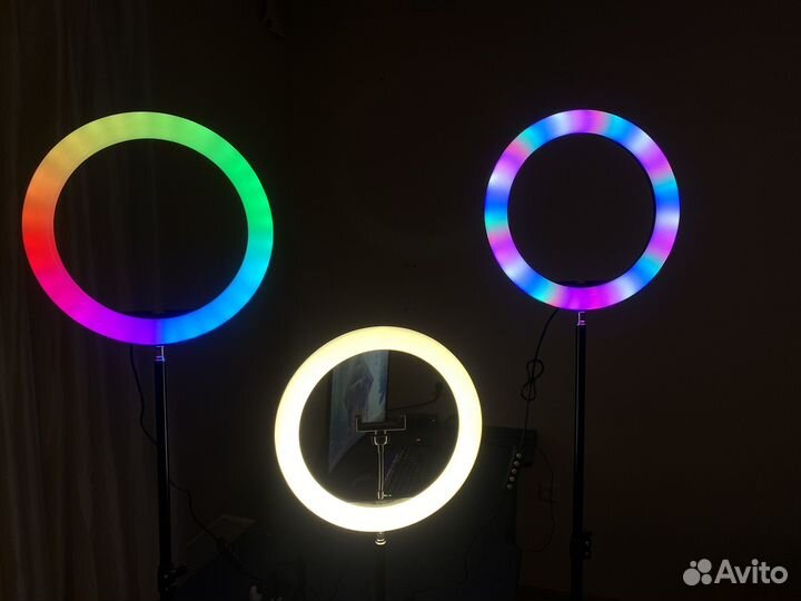Кольцевая лампа 33 см + Штатив в подарок
