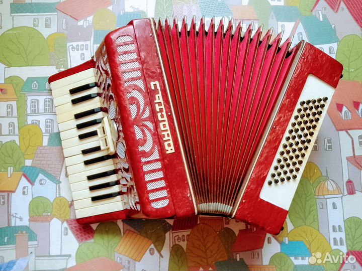 Аккордеон юность 3 красные меха
