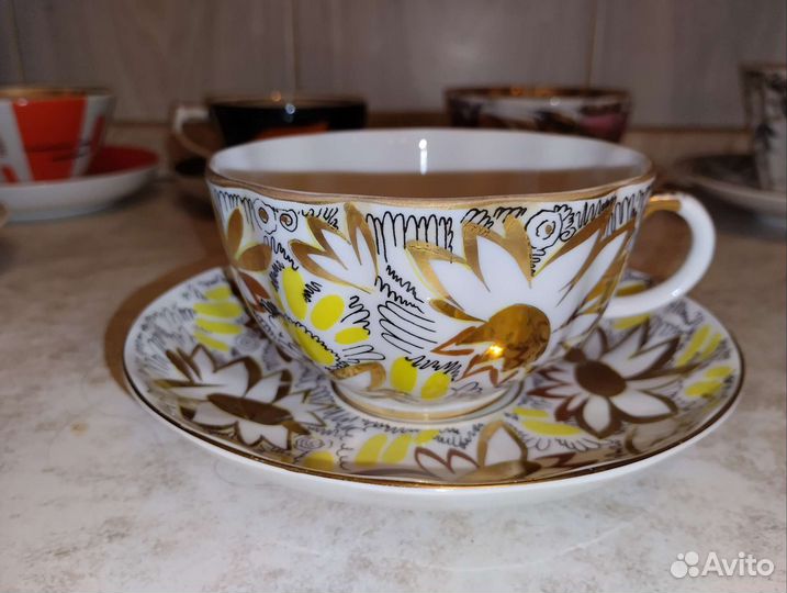 Чайные пары СССР Мой сад Золотые ромашки