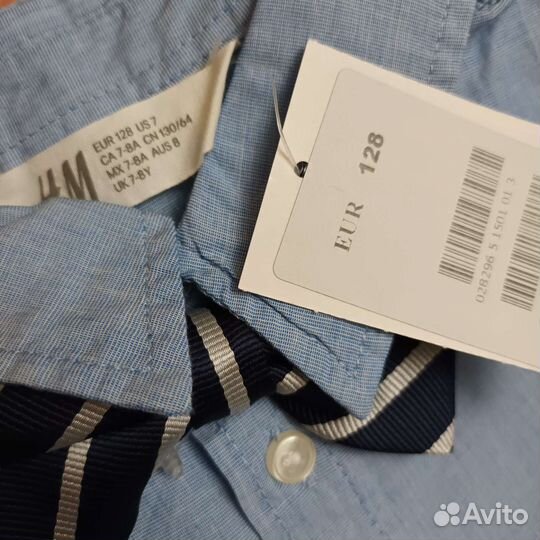 Новая рубашка голубая на мальчика