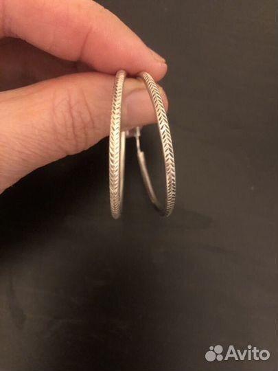 Серьги конго, серебро