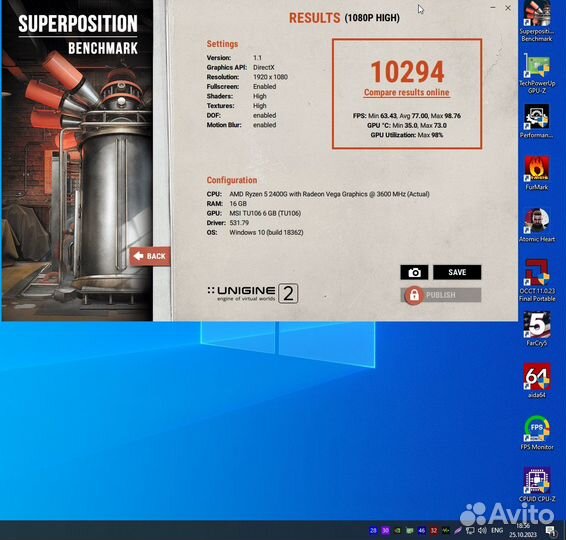Видеокарта MSI GP edition rtx 2060 6gb