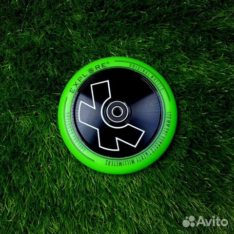 Колесо для трюкового самоката 120 мм (AL) зелёные