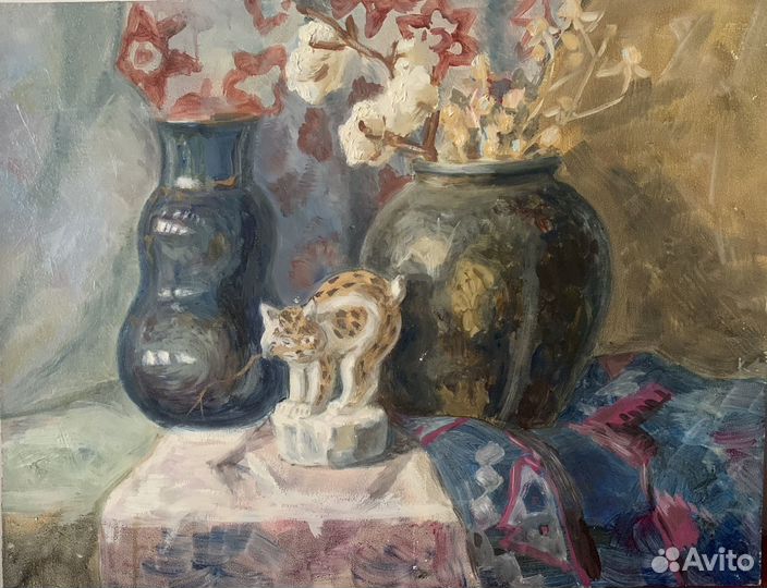 Картина маслом на картоне