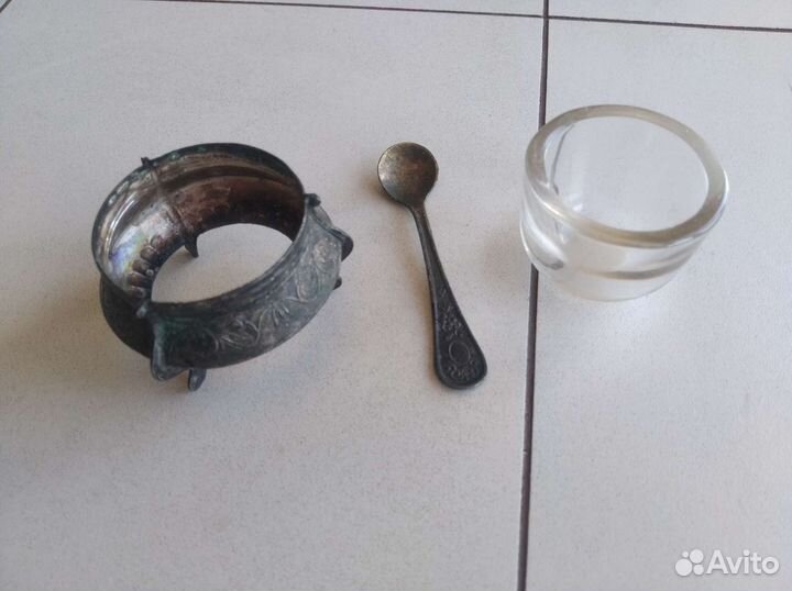 Солонка винтажная мельхиоровая СССР