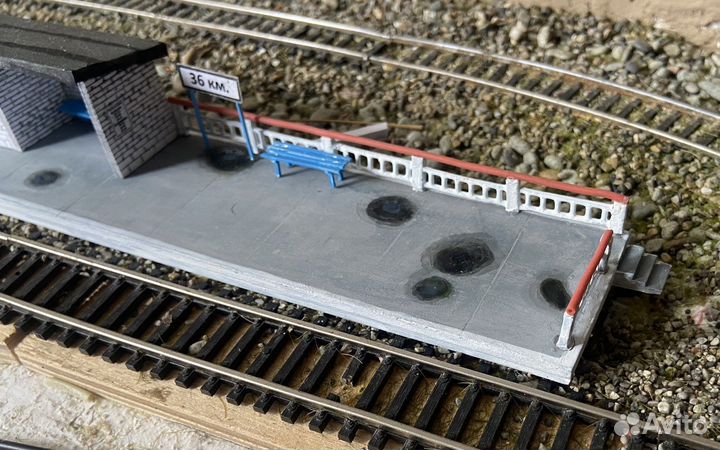 Модели железных дорог 1 87. Пассажирская платформа