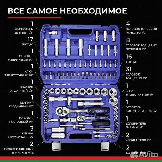 Набор инструментов профи. 94 предм.