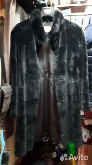 Шуба из стриженного бобра