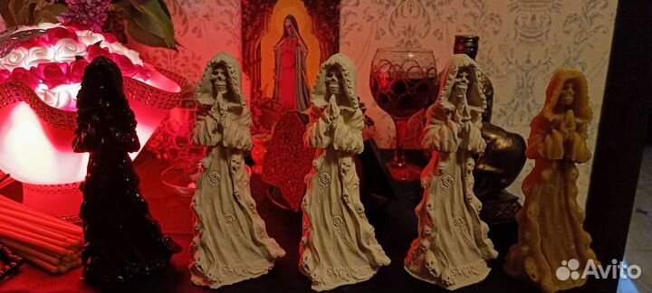 Санта Муэрте гипс, воск, любой цвет по желанию