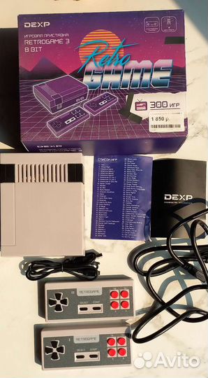 Приставка Dexp RetroGame 3 8 BIT 2 Беспроводных