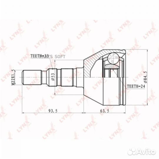 Шрус наружный перед прав/лев