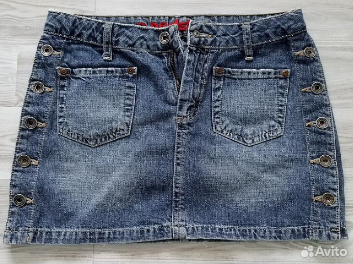 Джинсовая мини юбка