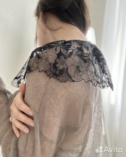 Кружевной воротник трансформер (баска, воланы)