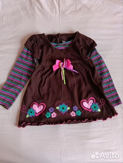 Комплект (лосины +платье) для девочки 6 лет