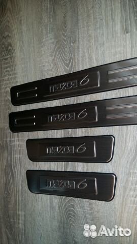 Накладки на пороги на Мазда 6 Mazda 6 с 2012