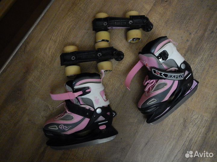 Коньки-ролики детские раздвижные, размер 31-34