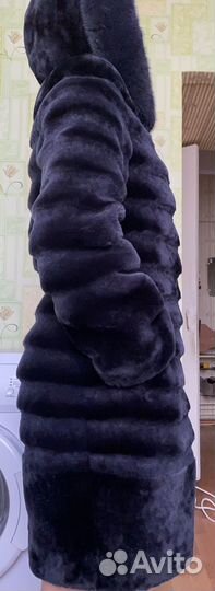 Шуба мутоновая с капюшоном 44/46