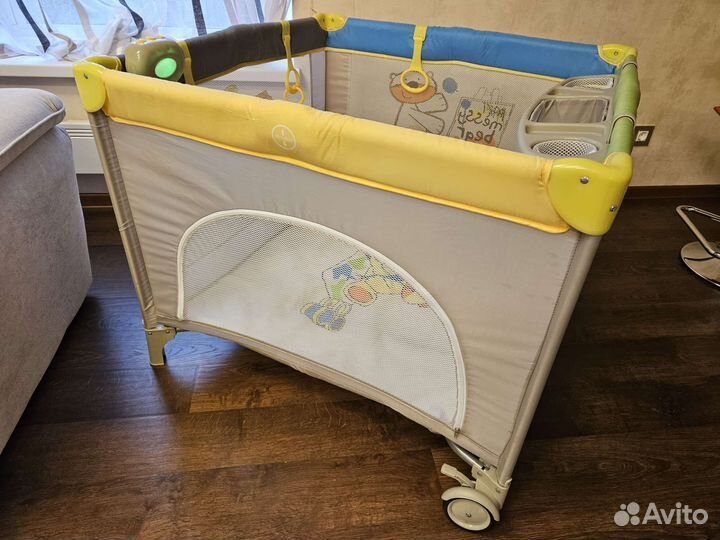 Манеж Noony с вибрацией, музыкой, светом, корзиной