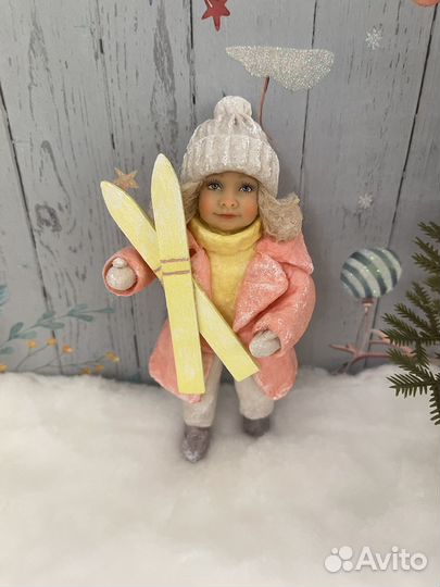 Ватная елочная игрушка